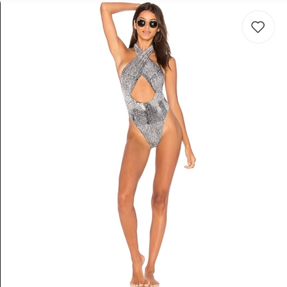 Blue life halter one piece in viper tie dye